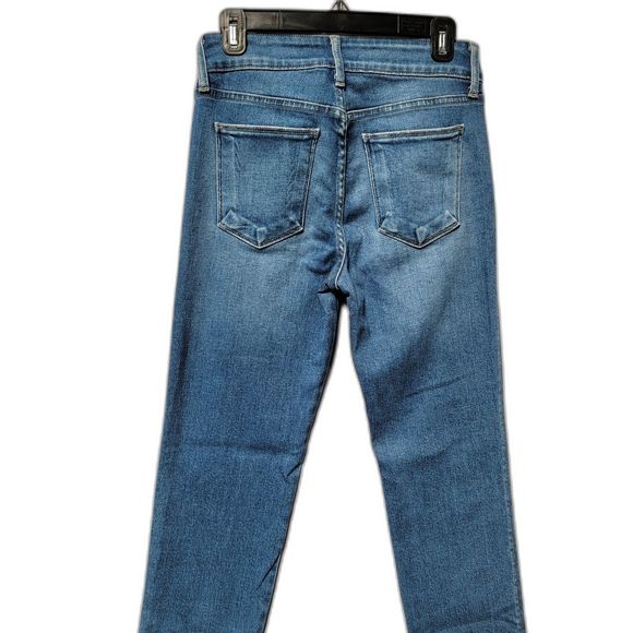 Just Black Double Button Straight Blue Jeans 29 Made in USA - Picture 2 of 8